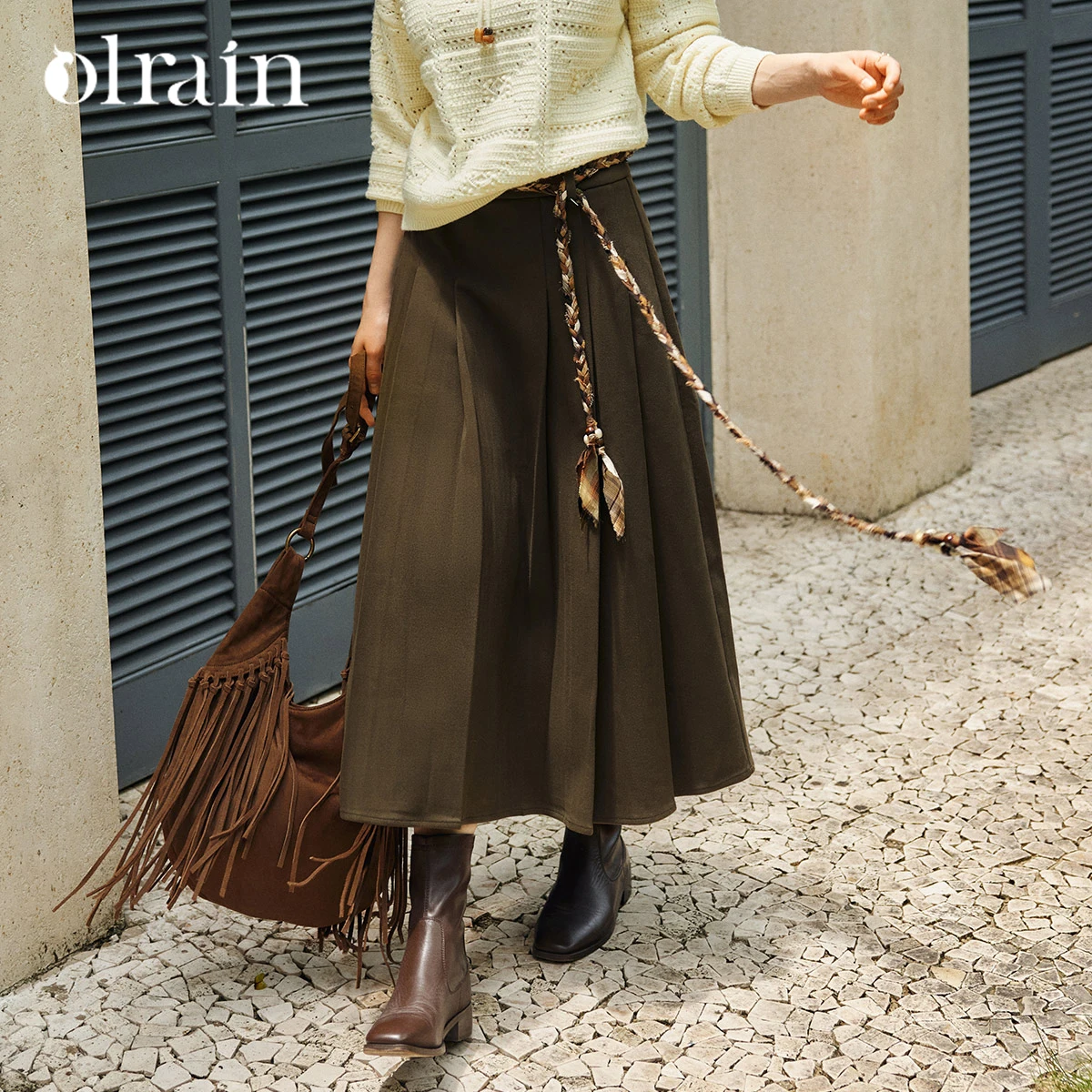OLrain Women's Pleated Skirts 2025 Autumn High-waist Loose Midi Skirt Solid Lace Up A-line Skirt Elelgant Clothing O57QB001363
OLrain Women's Pleated Skirts 2025 Autumn High-waist Loose Midi Skirt Solid Lace Up A-line Skirt Elelgant Clothing O57QB001363