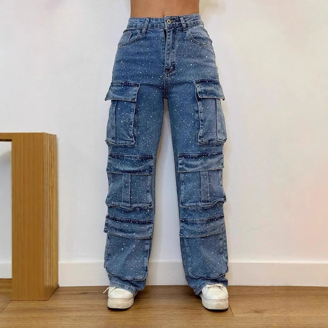 casual Straight Jeans Women Washed Denim Pants High Waisted Rhinestone Cowboy Trousers Baggy Jean 2026 Spring Autumn Pantalones
casual Straight Jeans Women Washed Denim Pants High Waisted Rhinestone Cowboy Trousers Baggy Jean 2026 Spring Autumn Pantalones