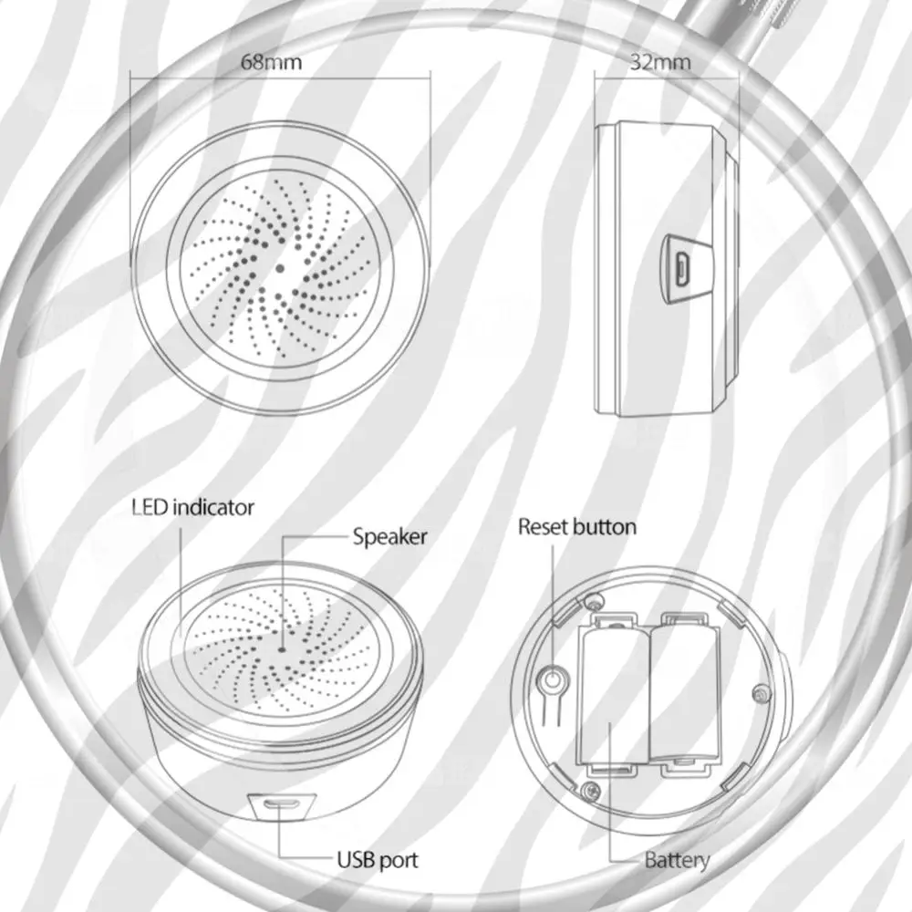 Sound Light Sensor Smart Alarm Siren 90dB Siren Sound Light Alarm App Remote Control Home Protection System