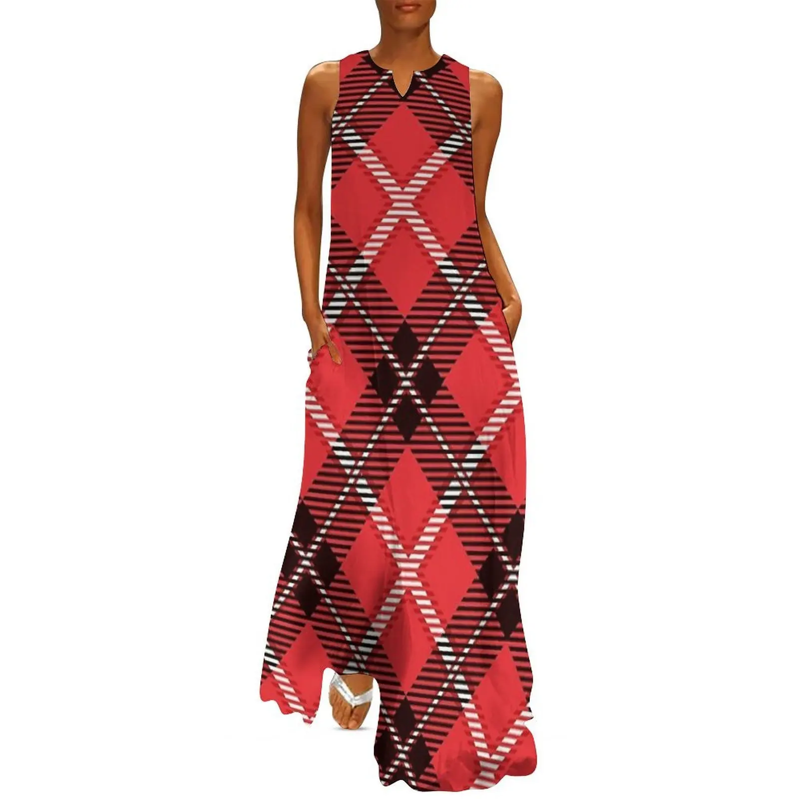 Classic Red, Black and White Diagonal Tartan design Long Dress women's summer dress 2025 woman dress bandage
Classic Red, Black and White Diagonal Tartan design Long Dress women's summer dress 2025 woman dress bandage