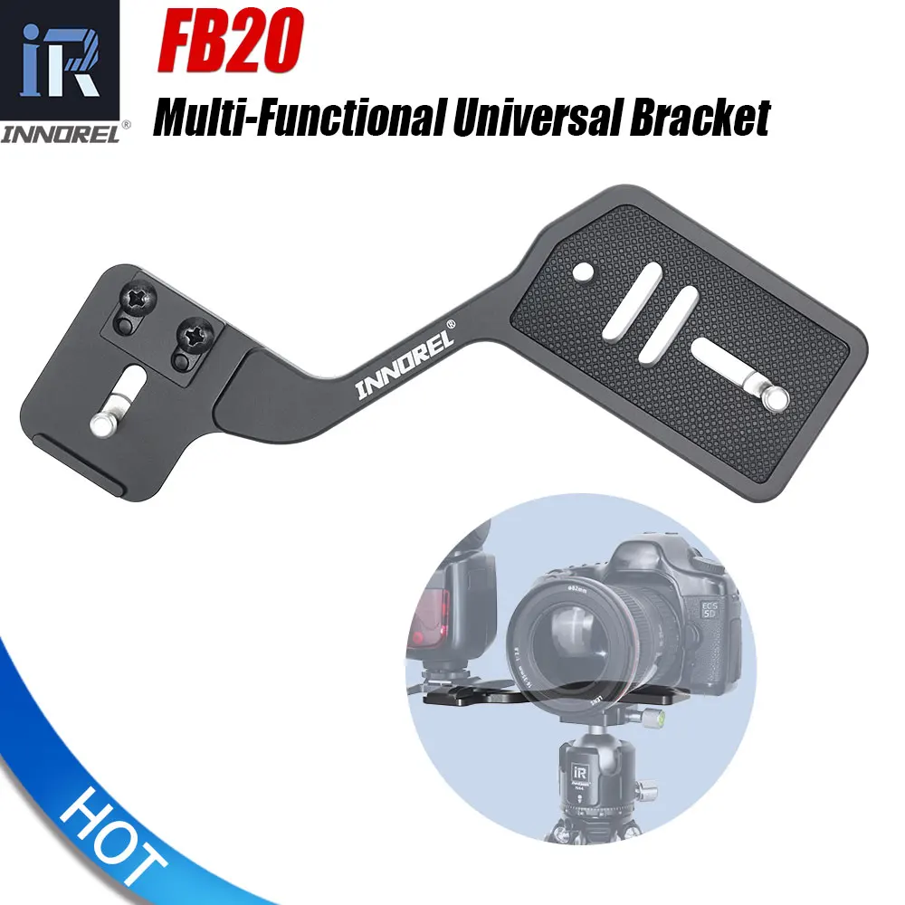 INNOREL FB20 Camera Tripod Bracket Multi-Functional Universal Aluminum Bracket, with 1/4" Screw Mount Holder, for DSLR Shooting
INNOREL FB20 Camera Tripod Bracket Multi-Functional Universal Aluminum Bracket, with 1/4" Screw Mount Holder, for DSLR Shooting