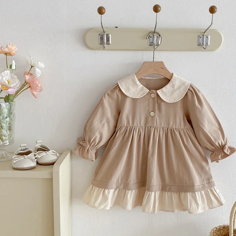 2025 New Autumn Baby Girls Dress Casual Clothes Spring Cotton Girls Princess Dress Khaki Baby Doll Collar Dress Girls Clothes
2025 New Autumn Baby Girls Dress Casual Clothes Spring Cotton Girls Princess Dress Khaki Baby Doll Collar Dress Girls Clothes