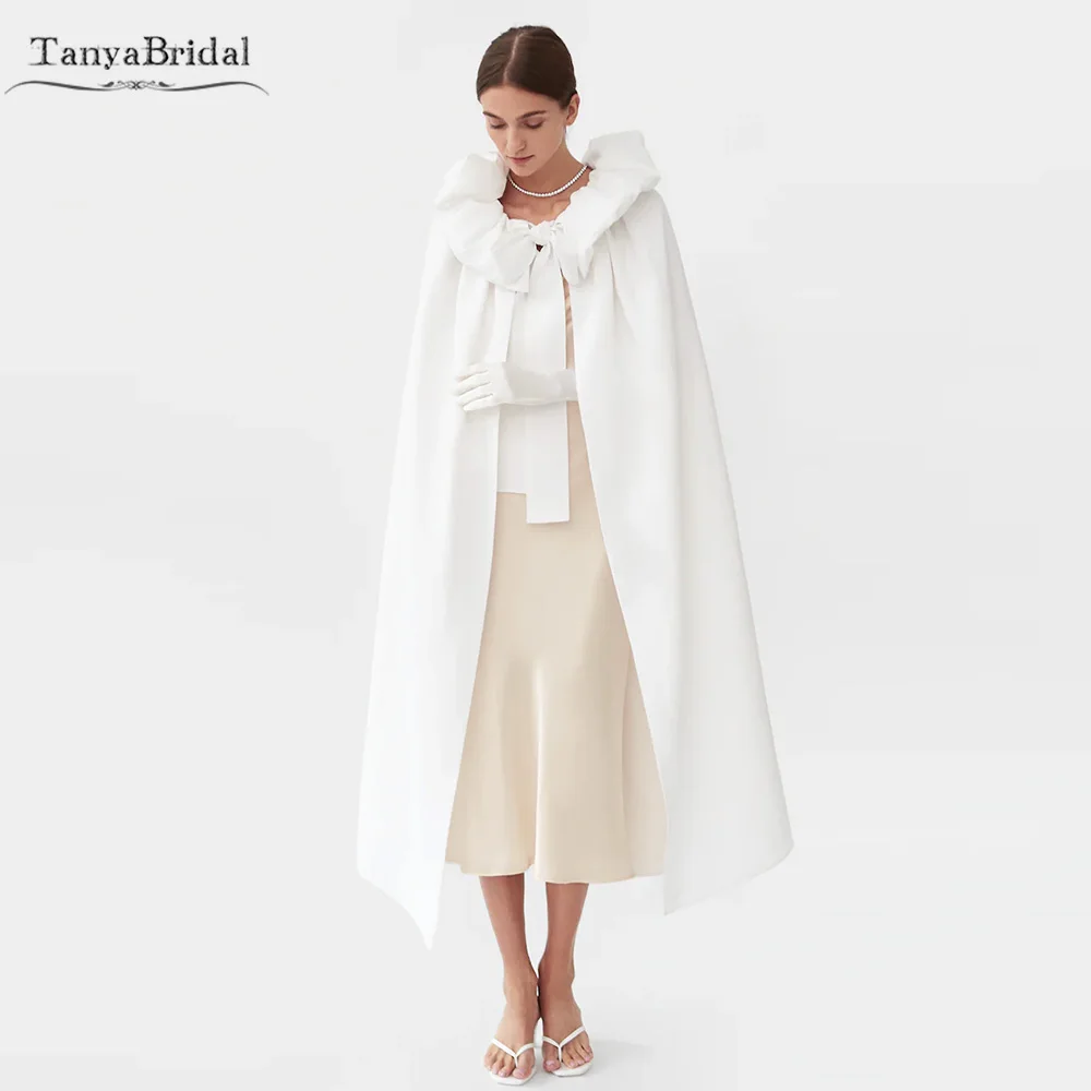 Off White Taffeta Wedding Cape With Ruffles Neck ,Tea Length Simple Elegant Bridal Jacket Chic DJ377
Off White Taffeta Wedding Cape With Ruffles Neck ,Tea Length Simple Elegant Bridal Jacket Chic DJ377
