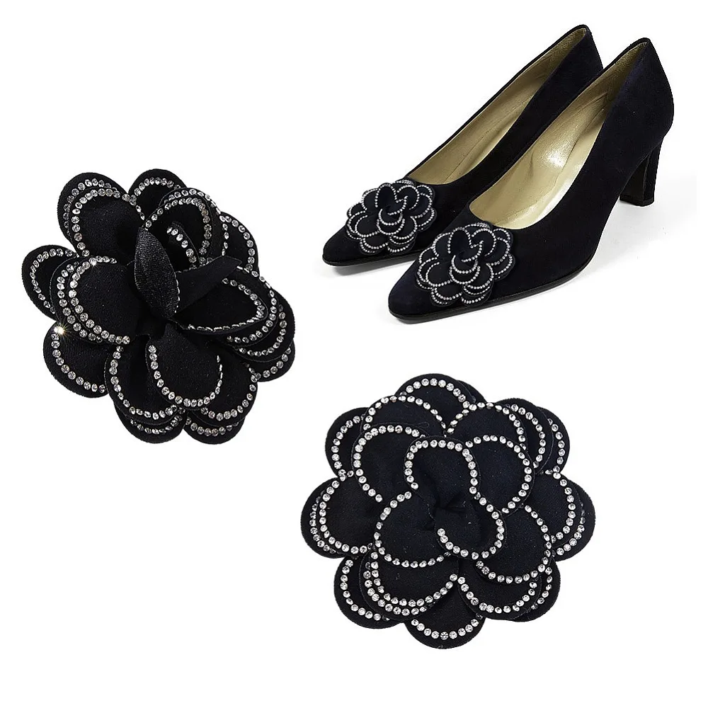 2Pcs Flower Polyester Shoe Buckle Clips with Alloy Clips Black 72~73x14mm
2Pcs Flower Polyester Shoe Buckle Clips with Alloy Clips Black 72~73x14mm