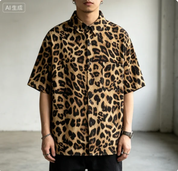 Men's Leopard Print Hawaiian Shirt, Retro Streetwear Short Sleeve Button Down Shirt For Summer Beach
Men's Leopard Print Hawaiian Shirt, Retro Streetwear Short Sleeve Button Down Shirt For Summer Beach