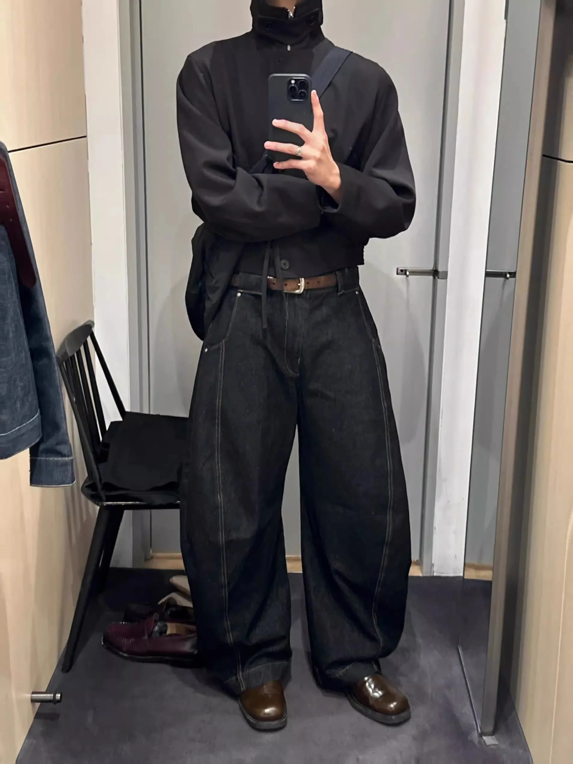 American High Street Retro Denim Black Wide Leg Knife Men's Jeans Loose Drapey Casual Pants All Seasons Trendy Jeans
American High Street Retro Denim Black Wide Leg Knife Men's Jeans Loose Drapey Casual Pants All Seasons Trendy Jeans