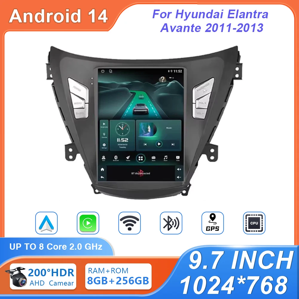 9,7-дюймовый Android 14 для Hyundai Elantra Avante 2011-2013 Автомобильный радиоприемник Мультимедийный видеоплеер GPS беспроводной android Авто WIFI 4G
9,7-дюймовый Android 14 для Hyundai Elantra Avante 2011-2013 Автомобильный радиоприемник Мультимедийный видеоплеер GPS беспроводной android Авто WIFI 4G
