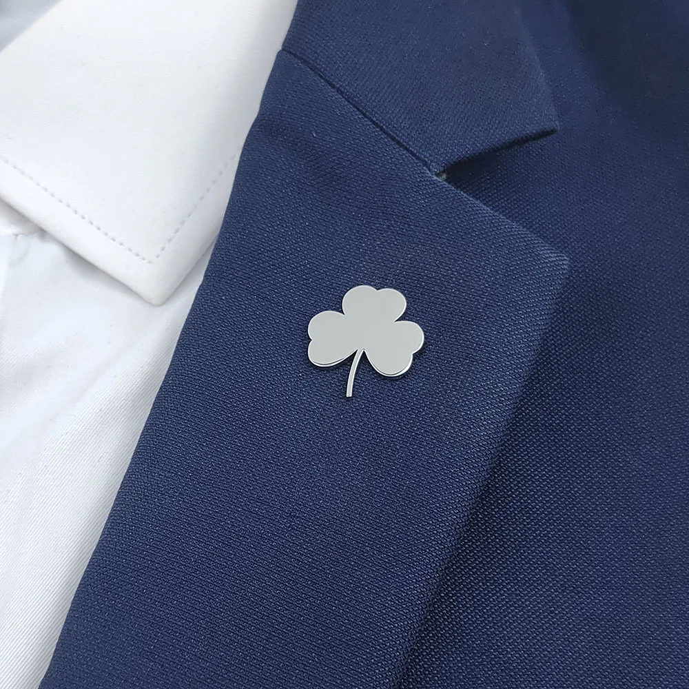New clover brooch lapel pin, personality stainless steel brooch, retro style suit accessories, gift for men
New clover brooch lapel pin, personality stainless steel brooch, retro style suit accessories, gift for men