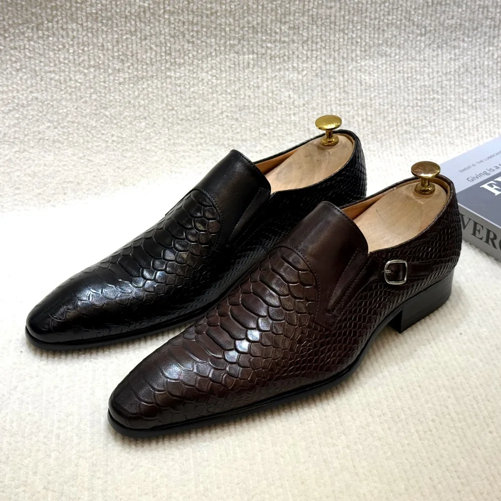 Men's Luxury Italian Leather Oxford Shoes Plaid Print Lace-Up Formal Black/Brown Wedding Office Shoes Fashionable New Arrival
Men's Luxury Italian Leather Oxford Shoes Plaid Print Lace-Up Formal Black/Brown Wedding Office Shoes Fashionable New Arrival