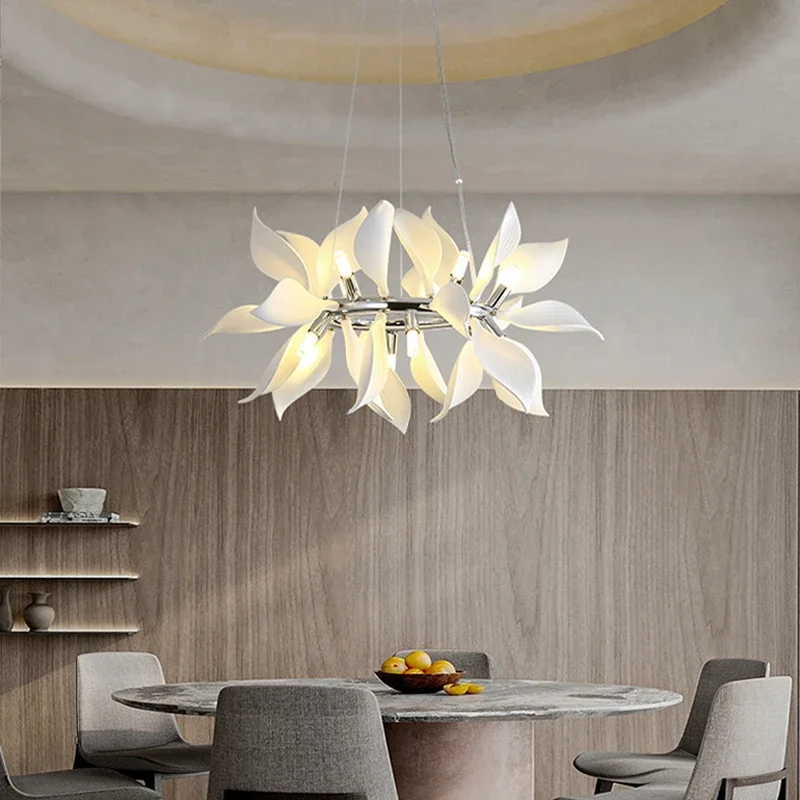 Porcelain White Petal Chandeliers Gold Chrome Hanging Lamp for Ceiling Living Room LED Decor Lighting Fixture Modern Home Lustre
Porcelain White Petal Chandeliers Gold Chrome Hanging Lamp for Ceiling Living Room LED Decor Lighting Fixture Modern Home Lustre