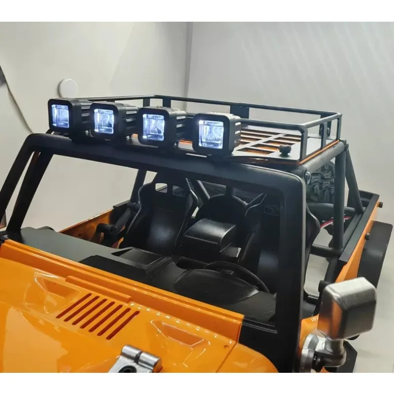 For MJX H12Y 1/12 Scale ModelRC Crawler Off-Road Vehicle Metal Roof Rack with Lights Upgrade Accessory No-Damage Installation
For MJX H12Y 1/12 Scale ModelRC Crawler Off-Road Vehicle Metal Roof Rack with Lights Upgrade Accessory No-Damage Installation