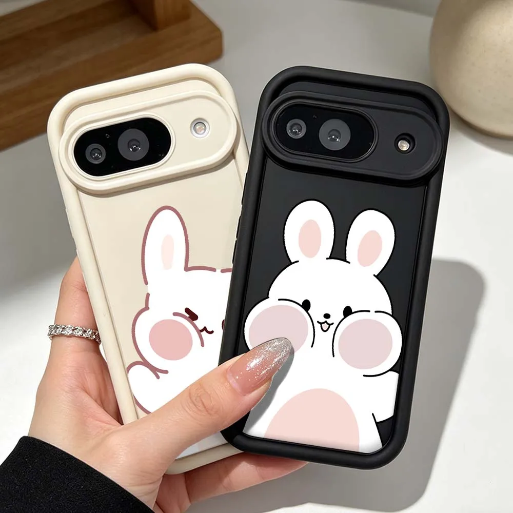 Fun Rabbit Pattern Cover For Google Pixel 10 9 8 7 9a 8a 7a Pro XL Eye Ladder Phone Case