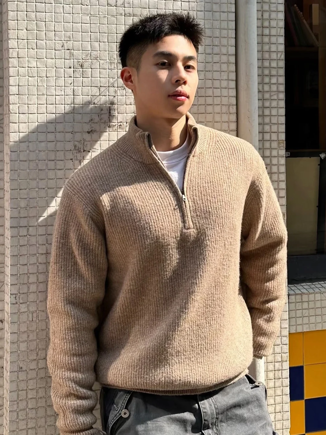 Мужской вязаный свитер на молнии, теплый, для повседневной носки, с длинным рукавом, утолщенный, осенне-зимний, однотонный, мягкий, из шерсти
Мужской вязаный свитер на молнии, теплый, для повседневной носки, с длинным рукавом, утолщенный, осенне-зимний, однотонный, мягкий, из шерсти