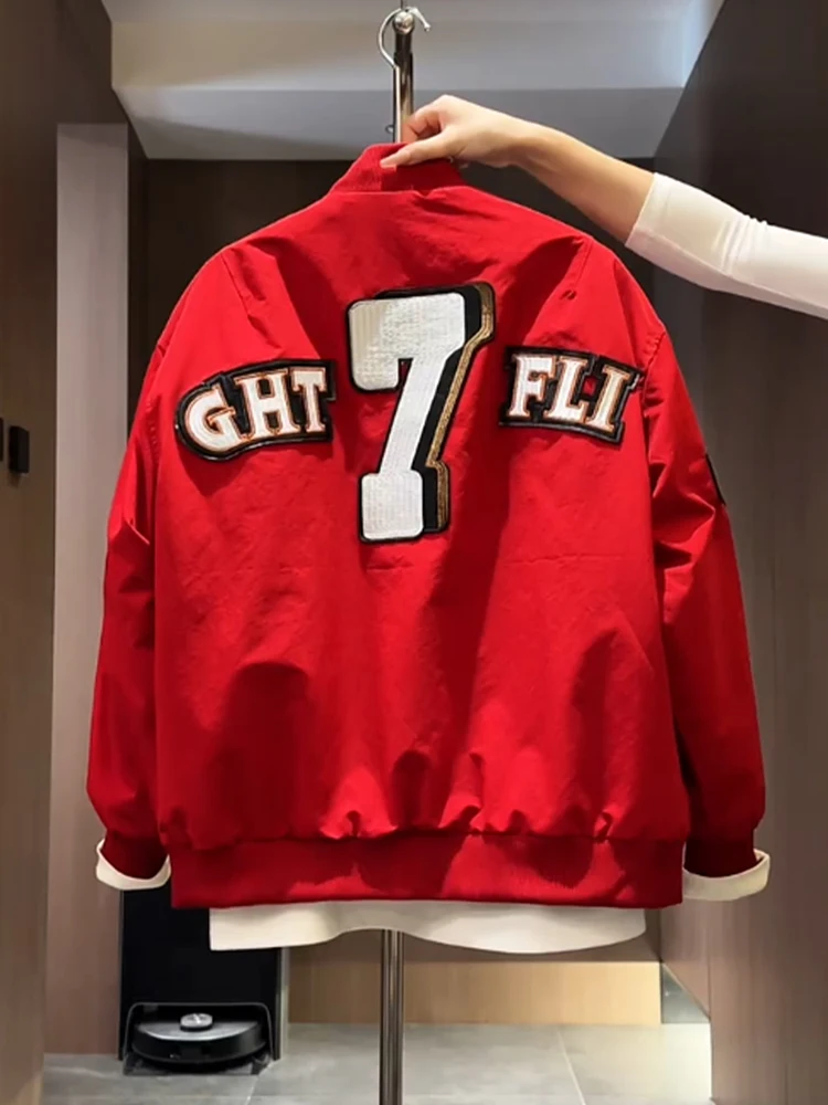 Мужская куртка-бомбер American Sle Pilot, осенне-зимняя, новая, модная, с вышитой нашивкой, свободного кроя, для молодежи
Мужская куртка-бомбер American Sle Pilot, осенне-зимняя, новая, модная, с вышитой нашивкой, свободного кроя, для молодежи