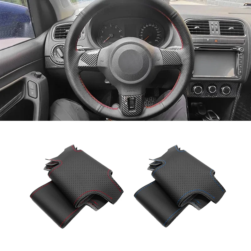 For VW Golf 6 Jetta MK6 Polo Sagitar Bora Santana Perforated Microfiber Leather DIY Hand-stitched Steering Wheel Cover Trim
For VW Golf 6 Jetta MK6 Polo Sagitar Bora Santana Perforated Microfiber Leather DIY Hand-stitched Steering Wheel Cover Trim