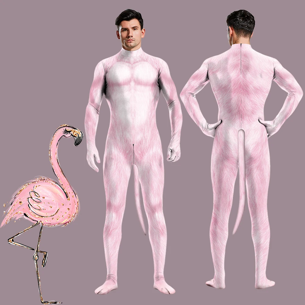 Костюм фламинго для косплея с хвостом, розовый комбинезон с животными, сексуальный зентай, карнавальный боди, наряд для вечеринки, костюм для всего тела, мужской комбинезон 
Костюм фламинго для косплея с хвостом, розовый комбинезон с животными, сексуальный зентай, карнавальный боди, наряд для вечеринки, костюм для всего тела, мужской комбинезон