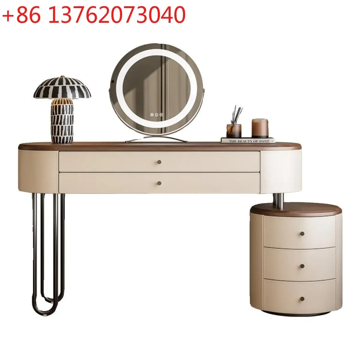 French retro dresser black walnut modern simple bedroom small apartment makeup table
French retro dresser black walnut modern simple bedroom small apartment makeup table