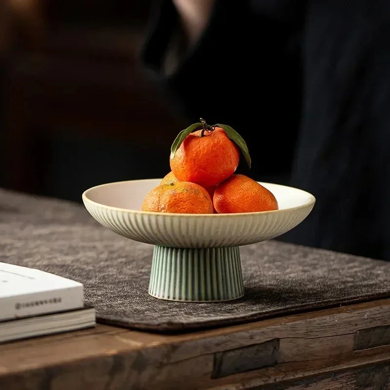 Household Vintage Fruit Plate Ceramic Snack Tray Japanese Tall Base Nut Dinner Plates Living Room Candy Dish Kitchen Accessories
Household Vintage Fruit Plate Ceramic Snack Tray Japanese Tall Base Nut Dinner Plates Living Room Candy Dish Kitchen Accessories