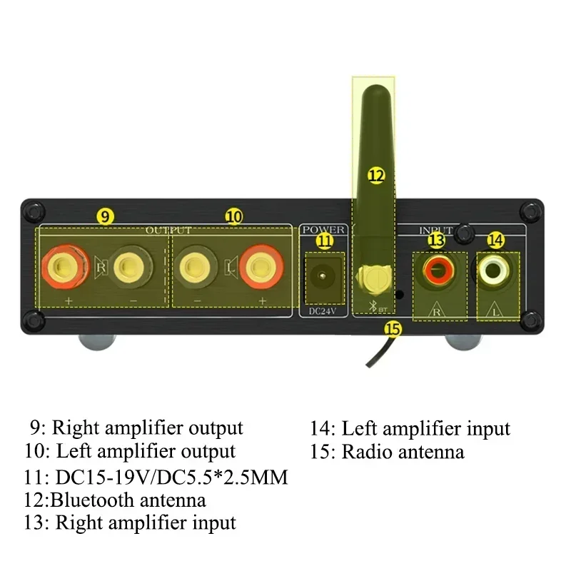 Bluetooth 5.0 USB Infineon MA12070 80W*2 Class D Audio Amplifier Treble Bass Stereo Sound Speaker HiFi Amp
Bluetooth 5.0 USB Infineon MA12070 80W*2 Class D Audio Amplifier Treble Bass Stereo Sound Speaker HiFi Amp