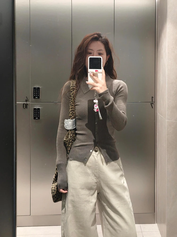 Sli Knitted Open Cardigan Women's Long Sve Slim Fit Sweater Faionable Collared Outerwear for Autumn Winter Casual Wear
Sli Knitted Open Cardigan Women's Long Sve Slim Fit Sweater Faionable Collared Outerwear for Autumn Winter Casual Wear