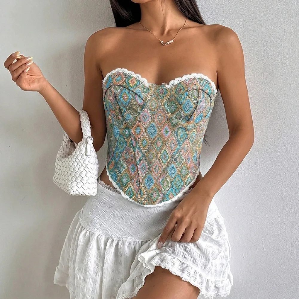Sexy Fishbone Lace Trim Bralette Women's Versatile Short Crop Top Geometric Pattern Street Style Fashionable Underwear
Sexy Fishbone Lace Trim Bralette Women's Versatile Short Crop Top Geometric Pattern Street Style Fashionable Underwear