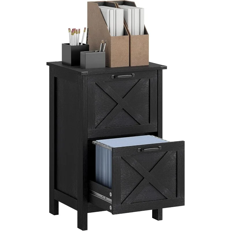 2 Drawer Vertical File Cabinet with Silent Slides, Rustic Farmhouse Filing Cabinet with Barn Doors for A4/Letter Size, Printer
2 Drawer Vertical File Cabinet with Silent Slides, Rustic Farmhouse Filing Cabinet with Barn Doors for A4/Letter Size, Printer