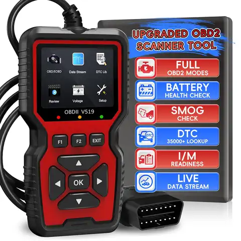 OBD2 Scanner Live Data Professional Mechanic OBDII Diagnostic Code Reader Tool for Check Engine Light V519