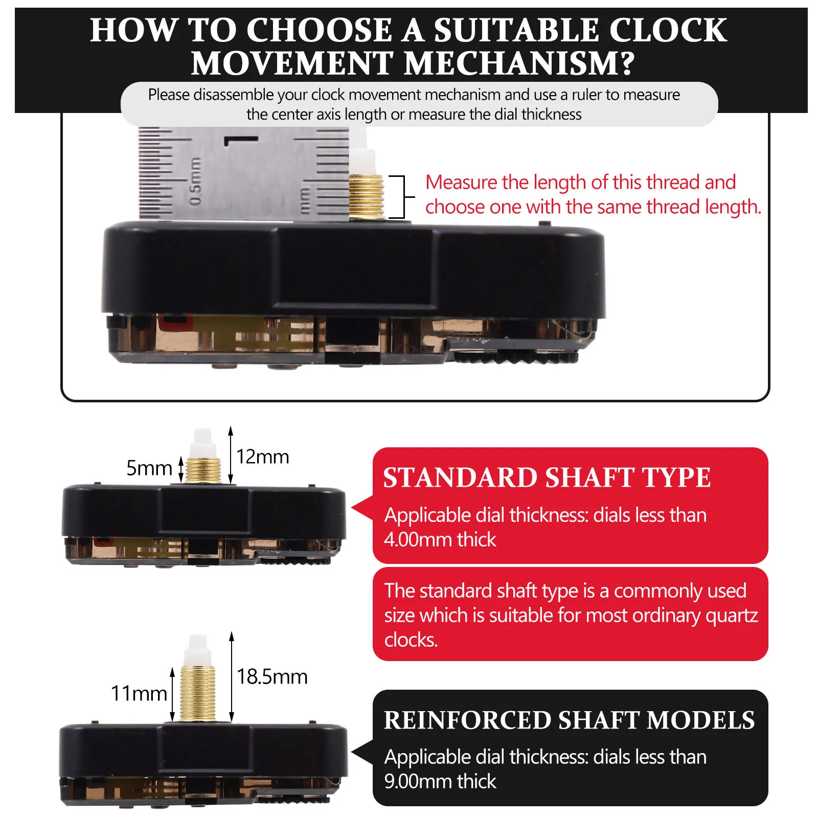 Clock Movement Replacement DIY Supply Clockworks Wall Motor Parts Component Repair Quartz Mechanism
Clock Movement Replacement DIY Supply Clockworks Wall Motor Parts Component Repair Quartz Mechanism