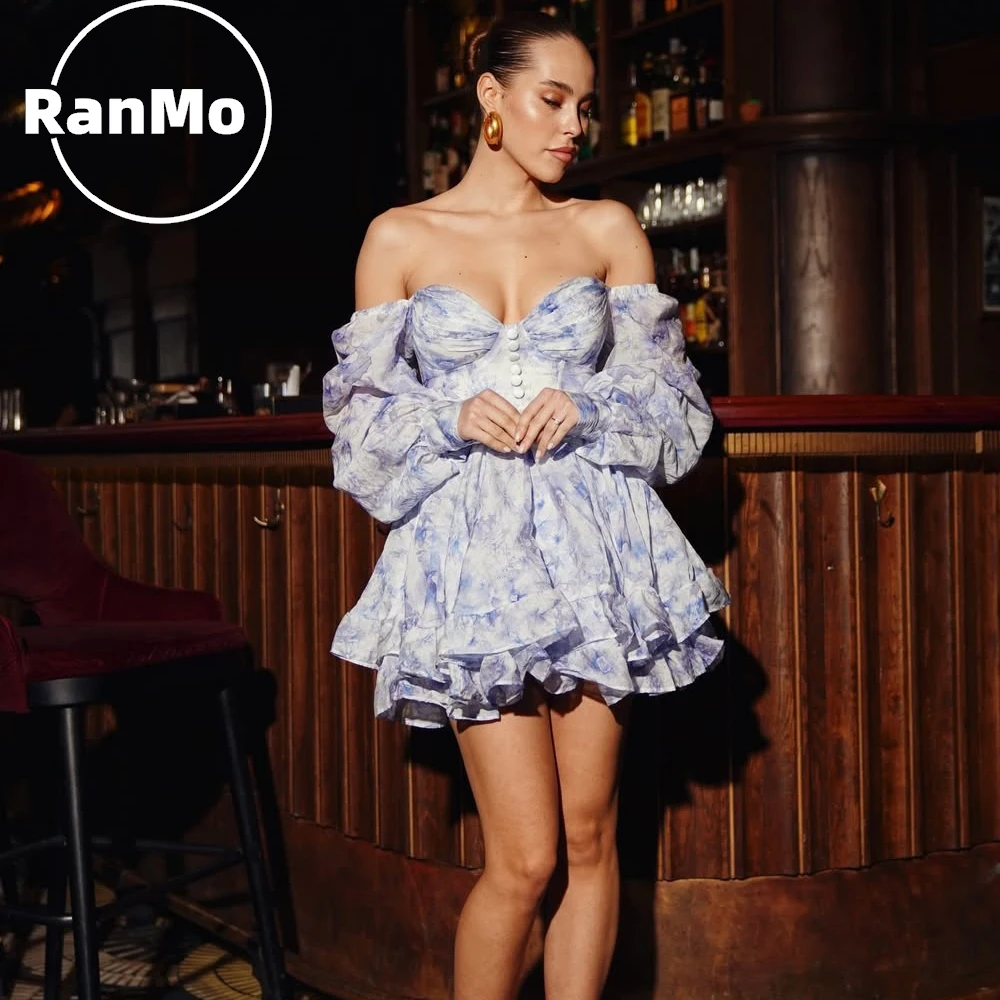 Ranmo Elegant Print Women's Dress Fashion Square Neck Long Sleeve Open Back Dresses Casual Mini Dresses Cocktail Dres Customized
Ranmo Elegant Print Women's Dress Fashion Square Neck Long Sleeve Open Back Dresses Casual Mini Dresses Cocktail Dres Customized