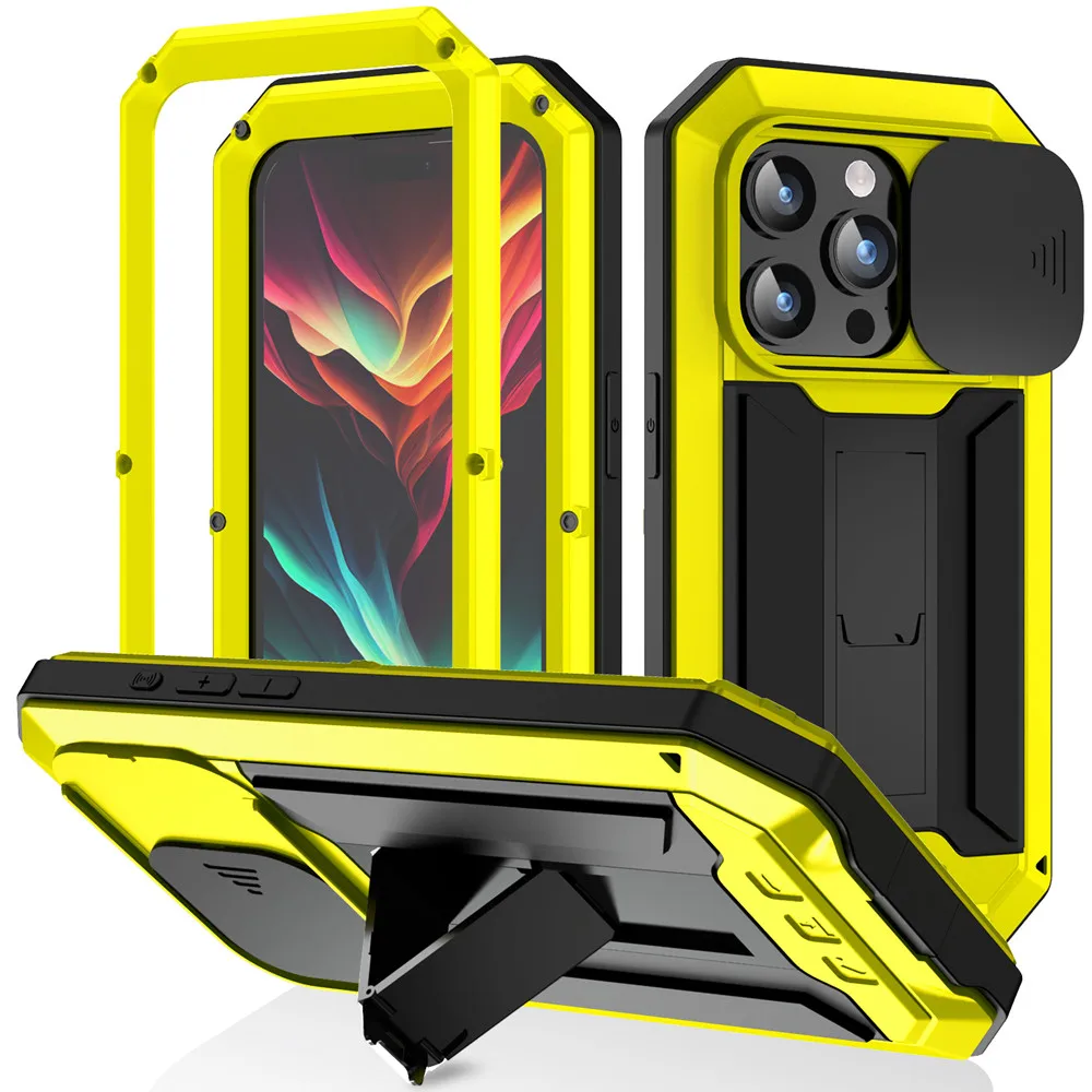 Heavy Duty Armor Rugged Metal Case For iPhone 16e 16 15 Plus 14 13 Pro Max Shockproof Cover Screen Camera Lens Protection Holder
Heavy Duty Armor Rugged Metal Case For iPhone 16e 16 15 Plus 14 13 Pro Max Shockproof Cover Screen Camera Lens Protection Holder