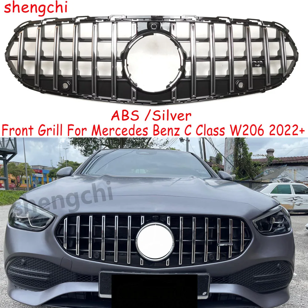 W206 GT Style ABS Решетка переднего бампера для Mercedes Benz C Class W206 C200 C220 C300 Классическая модель Грили 2022+
W206 GT Style ABS Решетка переднего бампера для Mercedes Benz C Class W206 C200 C220 C300 Классическая модель Грили 2022+