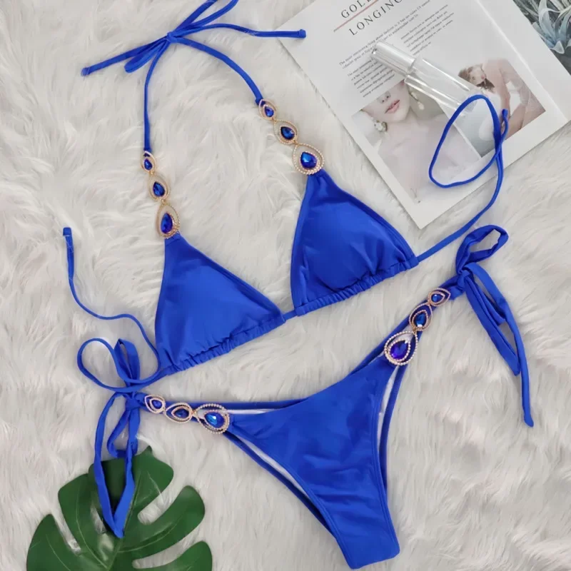 Summer Sexy Rhinestones Bikinis Swimsuits Women's Swimwear Female Push Up Bikini Beach Swimming Wear Bathing Suits Pool Bather
Summer Sexy Rhinestones Bikinis Swimsuits Women's Swimwear Female Push Up Bikini Beach Swimming Wear Bathing Suits Pool Bather