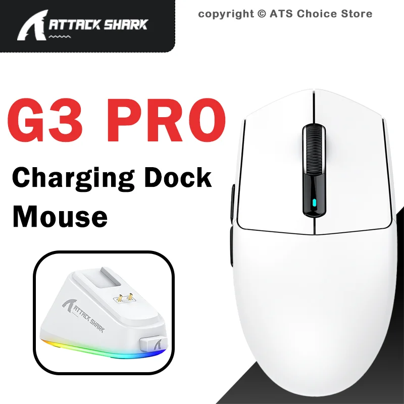 ATTACK SHARK G3 PRO Wireless Gaming Mouse Superlight PAW3311 25000DPI Tri-Mode Bluetooth Wired RGB Charging Dock Large Battery
ATTACK SHARK G3 PRO Wireless Gaming Mouse Superlight PAW3311 25000DPI Tri-Mode Bluetooth Wired RGB Charging Dock Large Battery