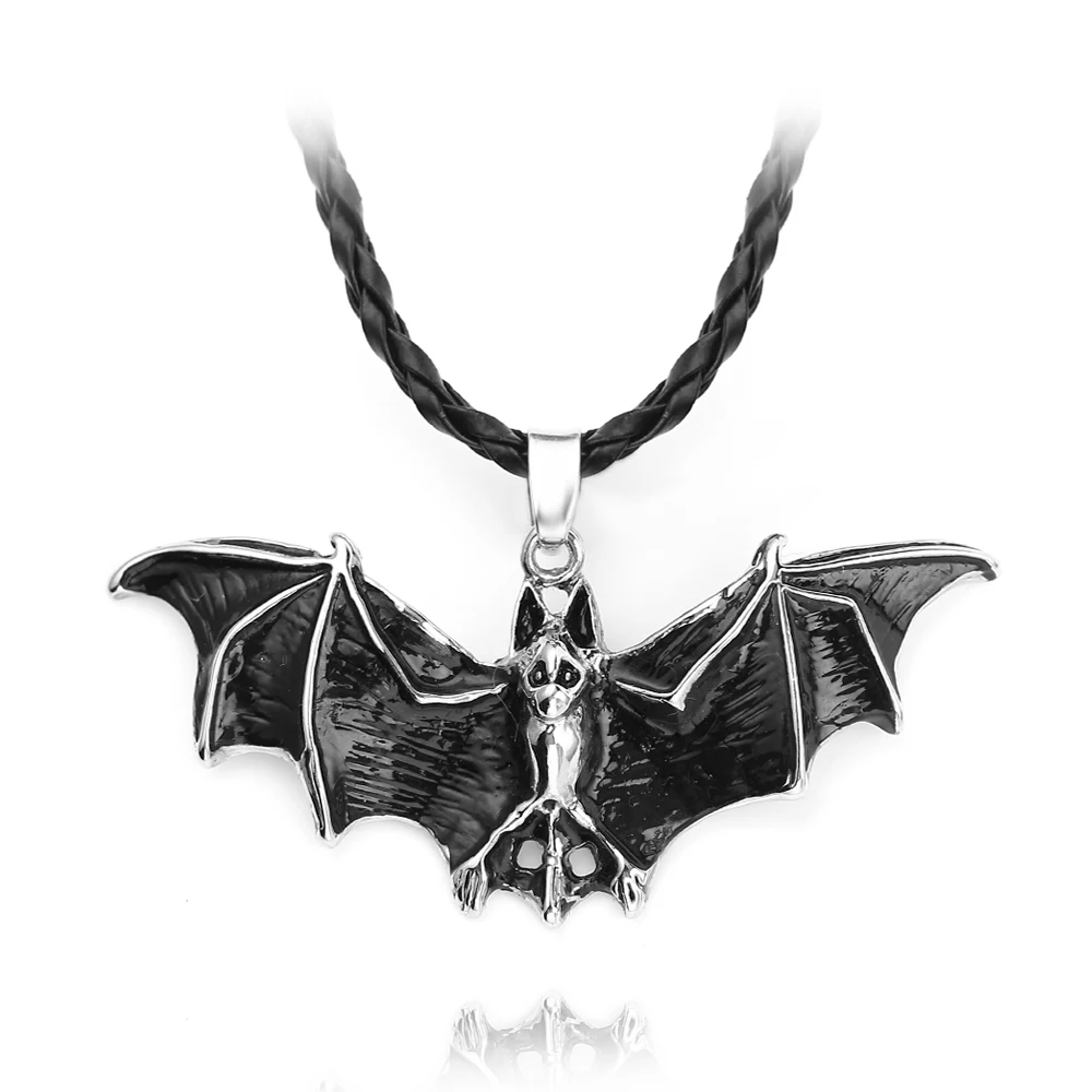 Antique Silver Bat Necklace Hip Hop Gothic Vintage Punk Style Pendant for Women Men Halloween Party Jewelry Gift
Antique Silver Bat Necklace Hip Hop Gothic Vintage Punk Style Pendant for Women Men Halloween Party Jewelry Gift 
