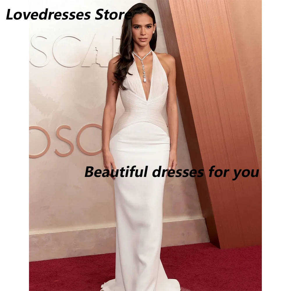 Elegant Halter Neck Evening Dress Sleeveless Floor Length Mermaid Formal Prom Dress Sexy Backless Cocktail Party Gown Customized
Elegant Halter Neck Evening Dress Sleeveless Floor Length Mermaid Formal Prom Dress Sexy Backless Cocktail Party Gown Customized