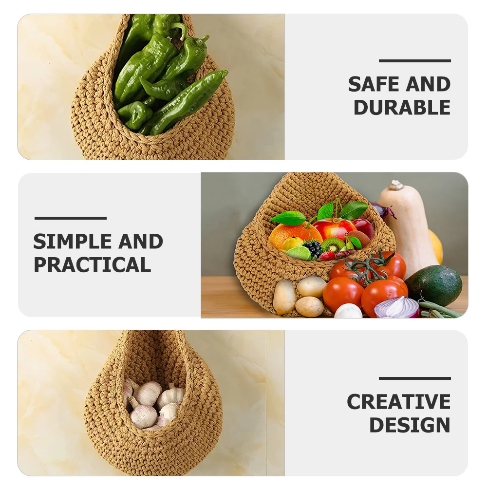 Woven Fruit Basket Handmade Hanging Vegetable Basket for Kitchen Storage Decorative Produce Holder Stylish Farmhouse Style Home
Woven Fruit Basket Handmade Hanging Vegetable Basket for Kitchen Storage Decorative Produce Holder Stylish Farmhouse Style Home