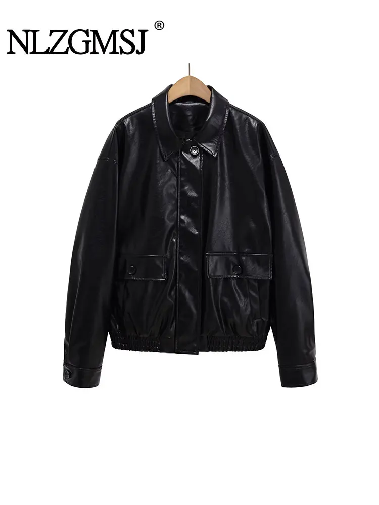 NLZGMSJ Vintage Casual Chic Women Jacket Solid Turn-down Collar Zipper Pockets Long Sleeve Coats Fashion Autumn Coats
NLZGMSJ Vintage Casual Chic Women Jacket Solid Turn-down Collar Zipper Pockets Long Sleeve Coats Fashion Autumn Coats