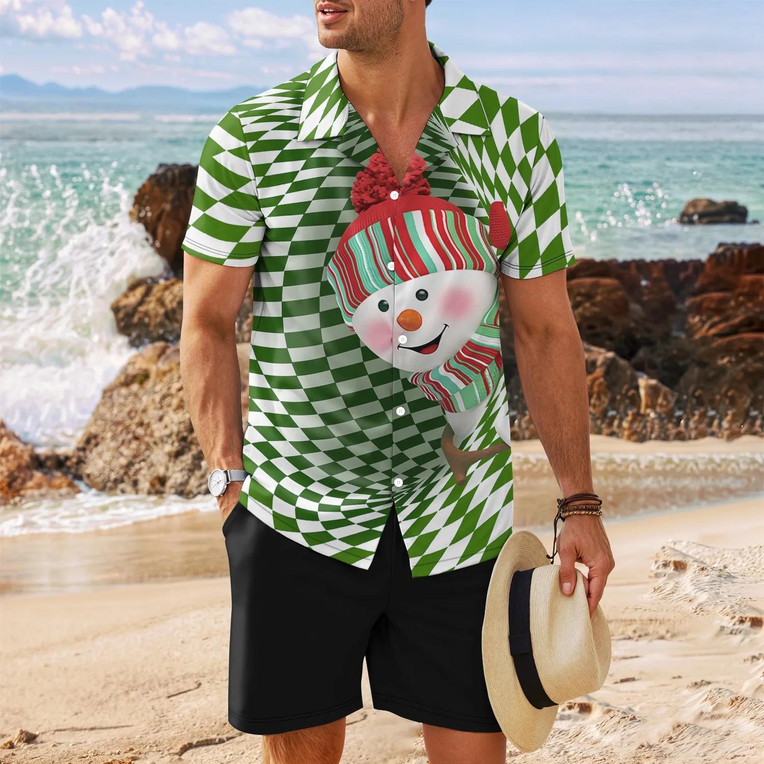 2024 Foreign Trade New Men's Fashion Leisure Versatile High Quality Snowman Pattern Cuban Collar Short Sleeve Shirt MB34
2024 Foreign Trade New Men's Fashion Leisure Versatile High Quality Snowman Pattern Cuban Collar Short Sleeve Shirt MB34