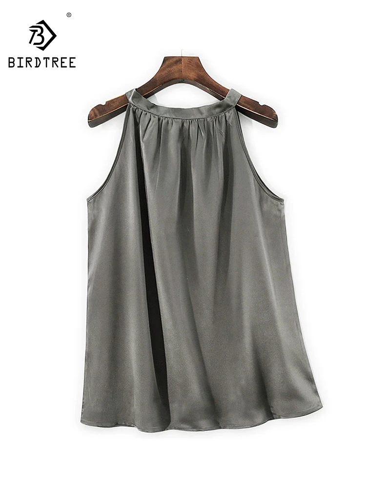 Элегантный шелковый жилет BirdTree-22 мм, пуговицы без рукавов с лямкой на шее, женская модная повседневная универсальная свободная майка, осень 202, T5N498CC
Элегантный шелковый жилет BirdTree-22 мм, пуговицы без рукавов с лямкой на шее, женская модная повседневная универсальная свободная майка, осень 202, T5N498CC