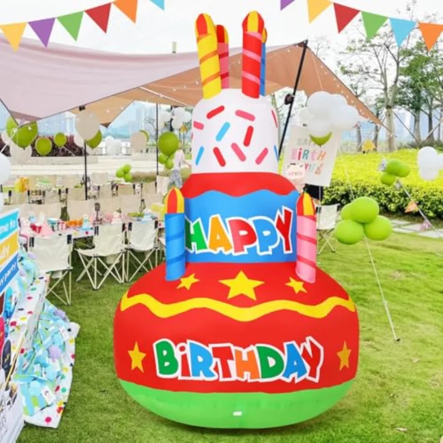 6.2 FT Birthday Inflatables Outdoor Decorations Cake with Candle, Happy Birthday Blow Up Yard Decoration with Colorful Rotating
6.2 FT Birthday Inflatables Outdoor Decorations Cake with Candle, Happy Birthday Blow Up Yard Decoration with Colorful Rotating