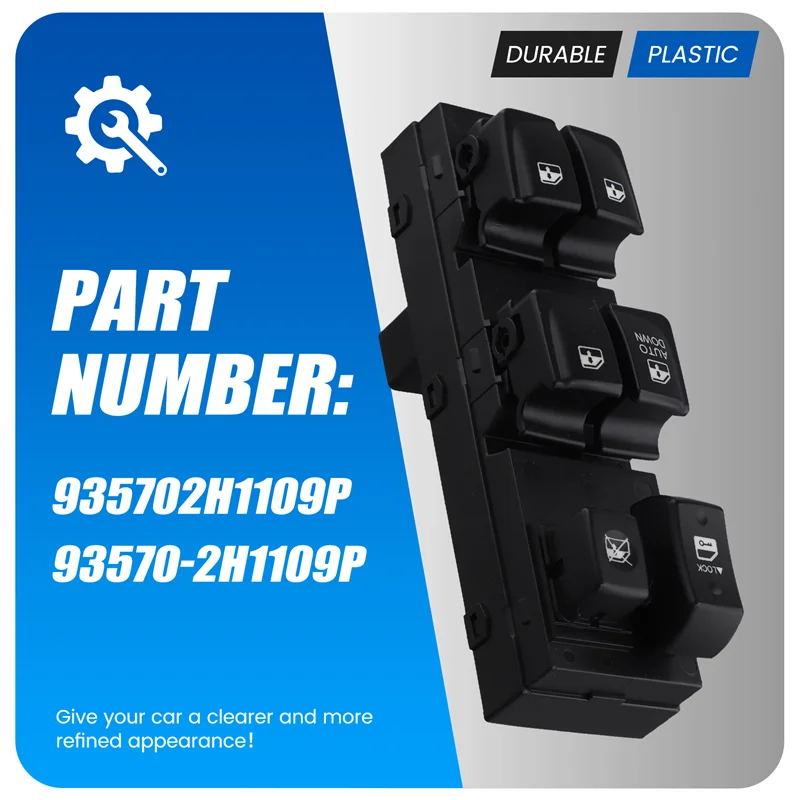 Прочный переключатель стеклоподъемника для Hyundai Elantra 2007-2010 годов, 93570-2H1109P, 16 контактов, автозапчасти с левым рулем
Прочный переключатель стеклоподъемника для Hyundai Elantra 2007-2010 годов, 93570-2H1109P, 16 контактов, автозапчасти с левым рулем