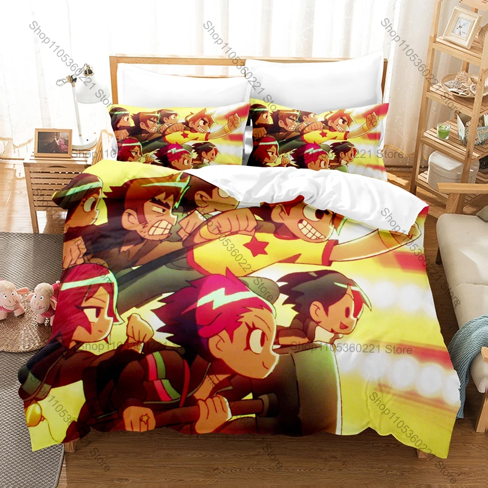 Trendy Scott Pilgrim Takes Off Printed Bedding Set, Duvet Cover & 2 Pillowcases, Cartoon Character Design Microfiber Bedding
Trendy Scott Pilgrim Takes Off Printed Bedding Set, Duvet Cover & 2 Pillowcases, Cartoon Character Design Microfiber Bedding