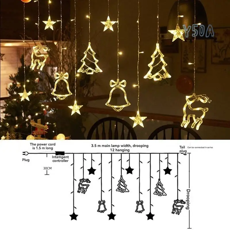 Y50A-Christmas Moon Star Window Fairy String Lights USB & Battery Powered String Light For Indoor Window Bedroom
Y50A-Christmas Moon Star Window Fairy String Lights USB & Battery Powered String Light For Indoor Window Bedroom