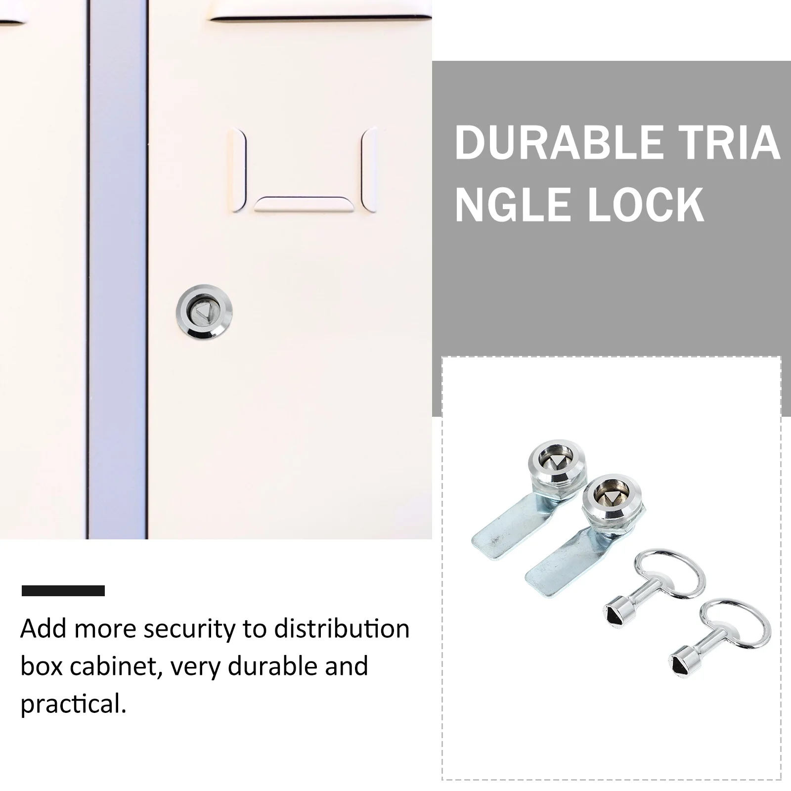 2 set 2 Sets Triangle For Distribution Box Cabinet Zinc Alloy Electric Cabinet Lock Multipurpose Durable Power Box Lock
2 set 2 Sets Triangle For Distribution Box Cabinet Zinc Alloy Electric Cabinet Lock Multipurpose Durable Power Box Lock