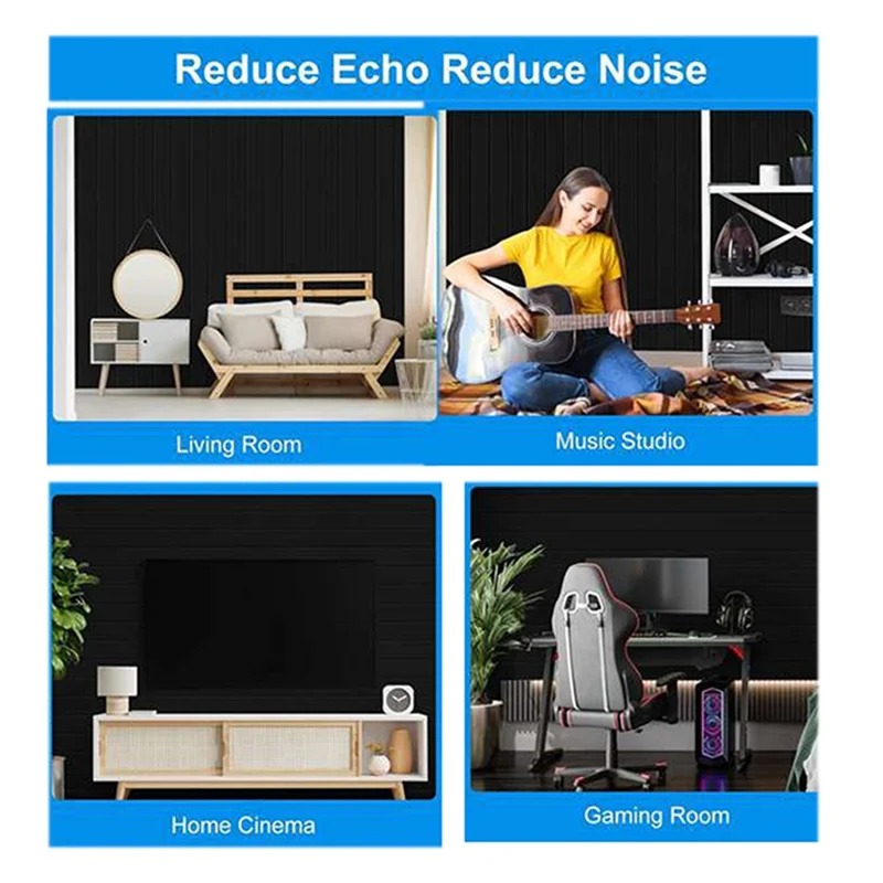16 Pack Self-Adhesive Acoustic Panels, Sound Proof Foam Panels, High Density Soundproofing Wall Panels Durable Black 12X12X0.4In
16 Pack Self-Adhesive Acoustic Panels, Sound Proof Foam Panels, High Density Soundproofing Wall Panels Durable Black 12X12X0.4In