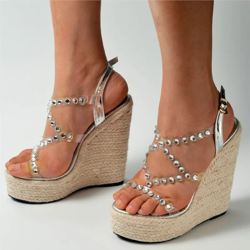 Weaving casual women's shoes Goya straw rhinestone straw sandals thick bottom waterproof platform open toe high heels female
Weaving casual women's shoes Goya straw rhinestone straw sandals thick bottom waterproof platform open toe high heels female