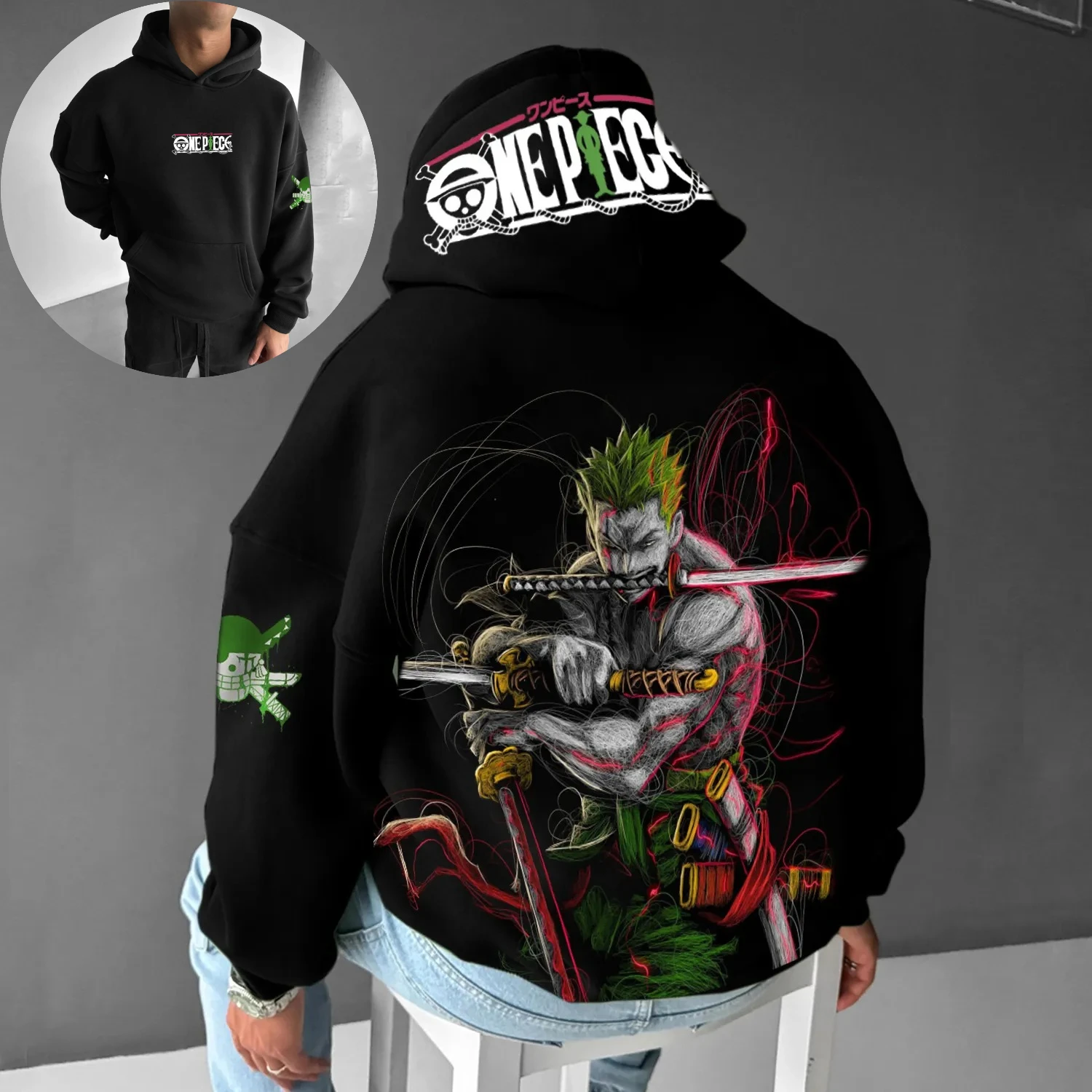 One Piece Official Logo Hoodie Men Black White Cotton Casual Long Sleeve Autumn Winter Streetwear Fashion Anime Sweatshirt
One Piece Official Logo Hoodie Men Black White Cotton Casual Long Sleeve Autumn Winter Streetwear Fashion Anime Sweatshirt