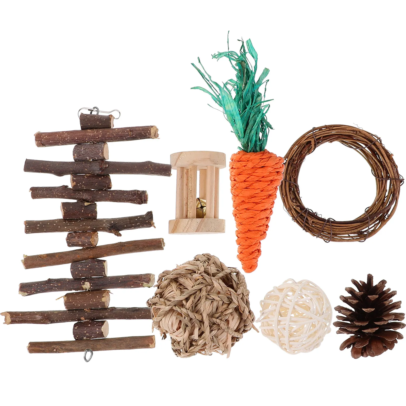 Hamster Chew Set Wood Grass Rattan Balls Sticks Cage Accessories Grinding Aid Small Pets Rats Gerbils Chewing Care
Hamster Chew Set Wood Grass Rattan Balls Sticks Cage Accessories Grinding Aid Small Pets Rats Gerbils Chewing Care