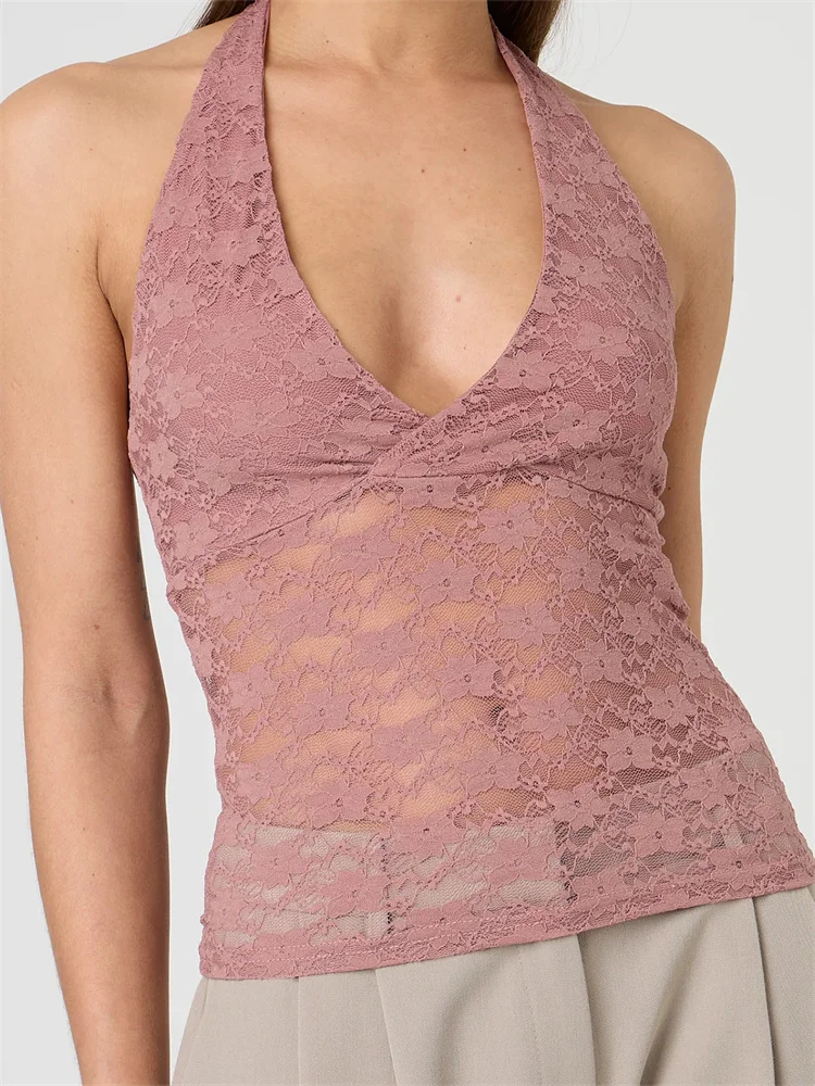 CHRONSTYLE Sexy Women Halter Crop Tank Tops Sleeveless Open Back Low Cut Slim Fit Lace Off Shoulder Tie-up Mini Vest Streetwear
CHRONSTYLE Sexy Women Halter Crop Tank Tops Sleeveless Open Back Low Cut Slim Fit Lace Off Shoulder Tie-up Mini Vest Streetwear