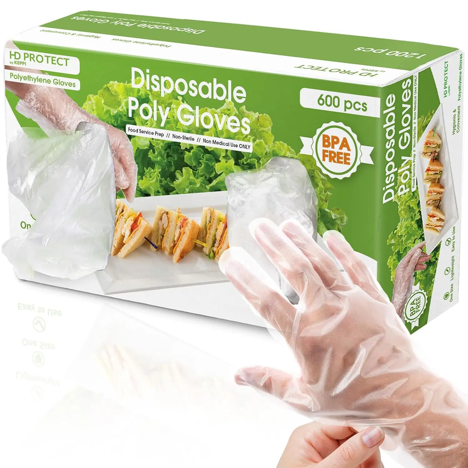 600 Pack Disposable Food Prep Gloves – Clear Polyethylene, Latex- BPA & Powder-Free – Bulk Kitchen Gloves for Cooking, Catering, BBQ, Baking, Restaurant Food Handling
600 Pack Disposable Food Prep Gloves – Clear Polyethylene, Latex- BPA & Powder-Free – Bulk Kitchen Gloves for Cooking, Catering, BBQ, Baking, Restaurant Food Handling